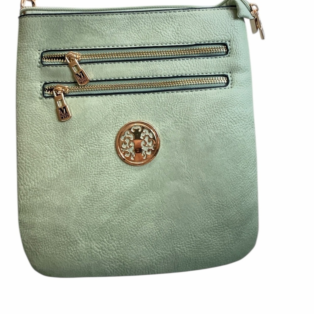 Montana West Select Mint Green Vegan Leather Crossbody Bag - Picture 6 of 10